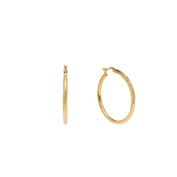 Pico - Mia large hoops i forgyldt messing**